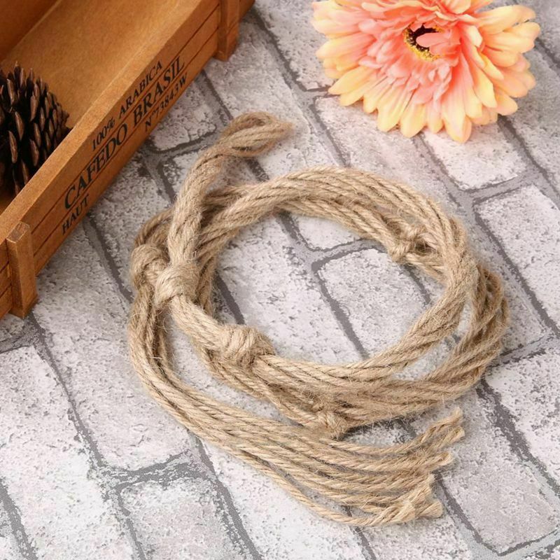 Handmade Macrame Plant Hanger Flower Pot Holder Pot Lifting 4 Leg String Ro