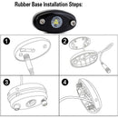 4Pcs 9W LED Rock Light for Jeep Wrangler Off-Road Under Wheel Light Bar Boa