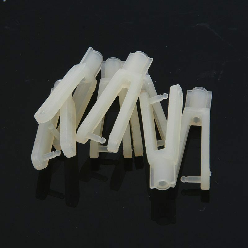 6pcs 2mm Dia Push Rod RC Plane Boat Car Rudder Servo Nylon Clevis Clip Whit Z4E2