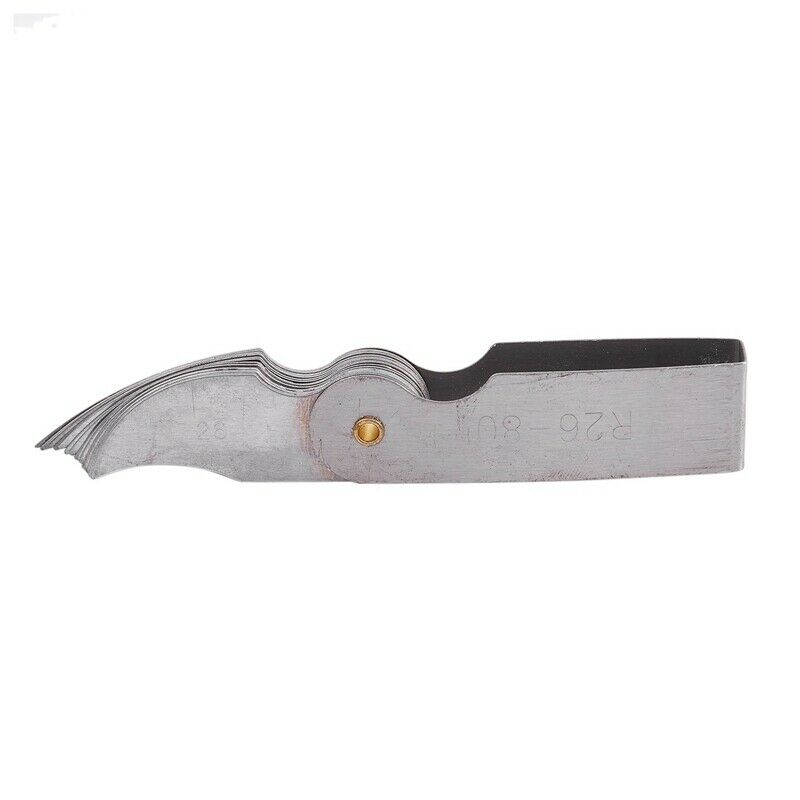 R26-80mm Measure Tool 16 Leaves Metal Radius Gauge Gage