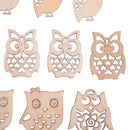 Sewing scrapbooking accessories mix natural owl shape wooden crafts handmade â„–[