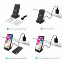Fast Wireless Charger, Wireless Charger With Cooling Fan Stand Pad Mat Wire