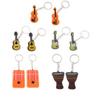 2x Violin Keychain Key Chain Handbag Purse Pendant Charm for Music Lovers
