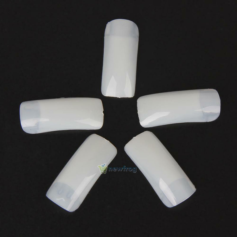 500 PCS Natural French False Acrylic UV Gel Half / Full Nail Art Tips Tools