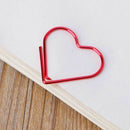 12Pcs Creative Love Heart Metal paper clip Strong Grip Colored File Binder J8C1