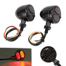 Motorcycle LED Black Brake Running Turn Signal Tail Light for Bobber Cafe