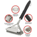 Stainless Steel BBQ Grill Brush Cleaning Scraper Charcoal Weber Picnic Tools