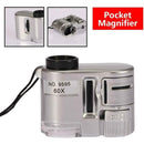 LED Money Detector Light Mini Jewelry Microscope With UV Light Pocket
