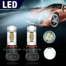 1X(New 2X 9005 H10 9145 100W 6000K White Led Cree Headlight Bulbs Kit Fog L