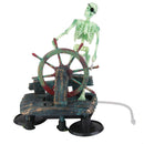 Plastic Skeleton Air Operated Wheel Aquarium Underwater Landscape Ornament