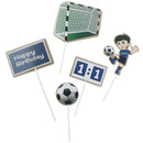 Football Happy Birthday Cake Topper Sports Theme Cartoon Kids Soccer Birthday TE