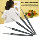 5pcs/set Fine Tip Professional Detail Paint Brush Nail Art Wooden Handle Drawing