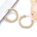 Rattan Earrings Handmade Straw Wicker Braid Hoop Earrings Lightweight State
