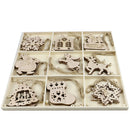 36pcs/box Natural Wooden Christmas Tree Ornament DIY Hanging Pendants Handcrafts