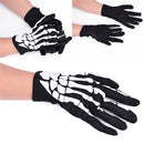 Biker Skeleton Bone Gloves Racing Cycling Motorcycle Mechanics Goth Full Fing ES