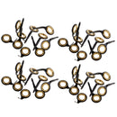 40pcs Stainless Steel Fishing Rod Guides Tips Top for Rod Building Repair