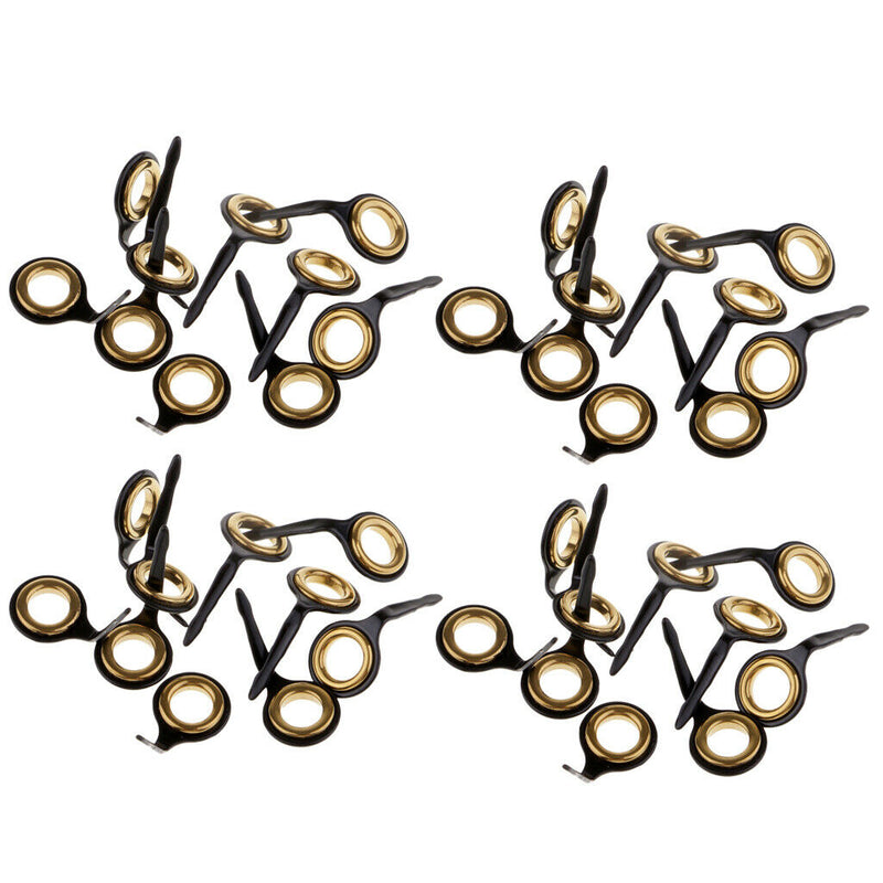 40pcs Stainless Steel Fishing Rod Guides Tips Top for Rod Building Repair