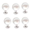 100pcs 6mm Faux Pearls Rivets Studs Buttons Leather Bag Clothes Crafts Jeans DIY