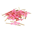 50pcs Metallic Twist Ties Bowknot Twist Ties Wire for Sealing Cello Bags