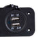12V Dual USB Outlet Car ATV Charger Cigarette Lighter Socket Voltmeter Panel