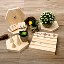 Plain Unpainted Wooden Ring Wedding Band Jewelry Display Holder /Organizer