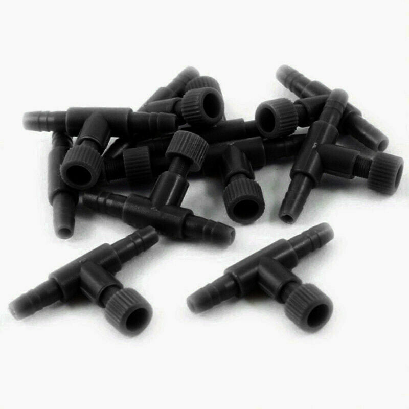 10Pcs 4mm Air-Flow Control Valve Aquarium Fish Tank Regulator Pump Tube Pipe Set