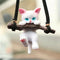Car Pendant Cute Branch Cat Rearview Mirror Pendant Car Interior DecorationB*SE