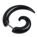 Jewelry Men's Earrings, Horn Claw Earrings, Acrylic Stainless Steel, Black