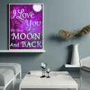 5D DIY Full Drill Diamond Painting Purple Love Cross Stitch Embroidery Set A