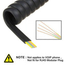 Telephone Cord Detangler, 2 Pack Black Coiled Telephone Handset Cord / 1.1