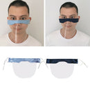 2 Pieces Lightweight Face Cover Clear PVC Cooling for Adults Anti-Spitting