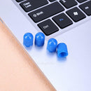 100pcs Plastic Car Truck Bike Tire Tyre Wheel Valve Stems Caps Dust Cover Blue