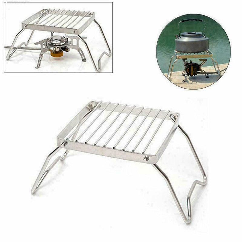 Stainless Steel Foldable BBQ Stand Portable Barbecue-Patio Gril -Camping Ho Q3M4