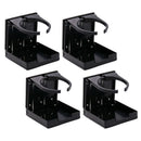 4pcs Adjustable BLACK Nylon Drink Cup Holder For Boat Marine Caravan Car
