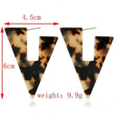 European And American Style Exaggerated Gray Earrings Geometric Triple-corn