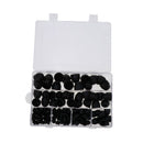 145Pcs/Set Bolt Nut Cap Inner Threaded Hex Shaped Black Protection Cover