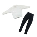 1/6 Scale Round Collar Sweatshirt Top Outfit and Striped Pants For 12'' HT PH