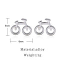 Creative Women Girls Mini Bicycle Ear Stud Geometric Earrings Jewelry Gift