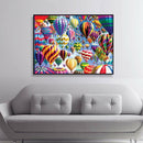 Full Square Diamond 5D DIY Diamond Painting "Hot Air Balloon" Embroidery Cr