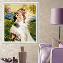 5D DIY Round Drill Diamond Painting Girl Cat Cross Stitch Embroidery Mosaic