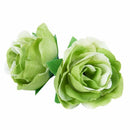 50 pcs 3cm artificial silk roses heads wedding flower decoration, green