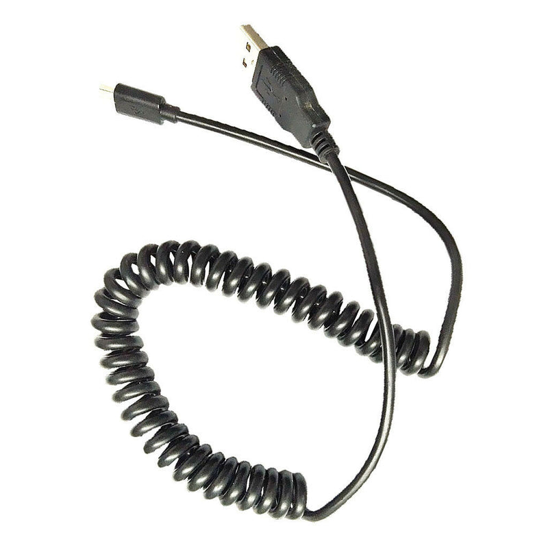 Micro USB Data Line Charging Cable Stretch Cord for Android Phone 40cm Black