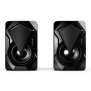 PC Computer Speakers USB Powered Stereo Subwoofer Loudspeaker with RGB LED Light