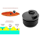 Rubber Kayak Marine Boat Scupper Plugs Canoe Drain Holes Stoppers Bung Black