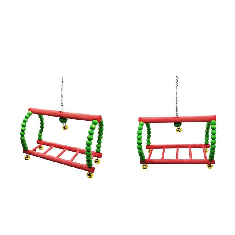 2x Parrots Perch Cockatiels Ladder Toys For Medium