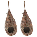 2 Pack Bird House, Hanging Birdhouse Hummingbird Nest Fiber Hand-Woven Roosting