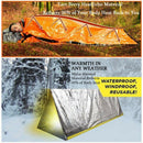 2-Pack Emergency Sleeping Bag Thermal Waterproof Survival Blanket for Outdo