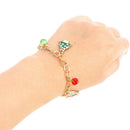 Christmas Charm Bracelet Santa Claus Xmas Tree Pendant Xmas OrnamentsBDSE