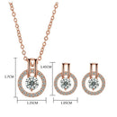 new fashion charm drill Full star necklace earrings suit high quality zirconE6P8