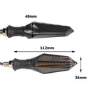 12V Motorbike LED Turn Signal Lamps Yellow Light Dual-color Flashing Lights
